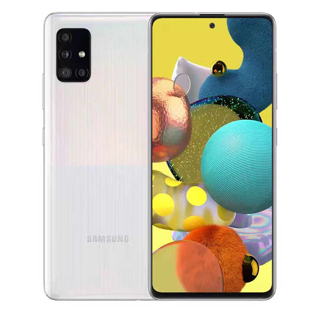 Samsung Galaxy A51 Refurbished Smart Phone Dual Sim European version 6.5inch AMOLED Screen 4GB 128GB Octa Core 4 Camera NFC