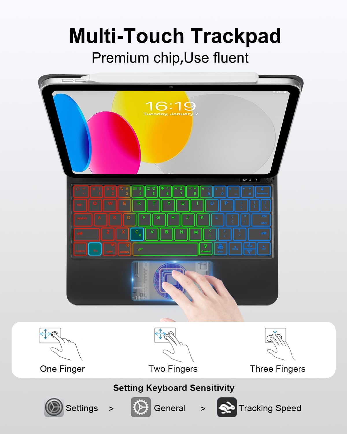 Magic Keyboard for iPad 11th Generation A16 2025 11"A3354 A3355 Keyboard Case for iPad 10th Gen 2022 10.9" A2696 A2757 Cover