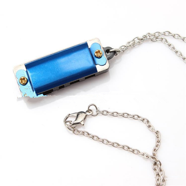 Mini 4-Hole 8-Tone Harmonica Pendant Necklace