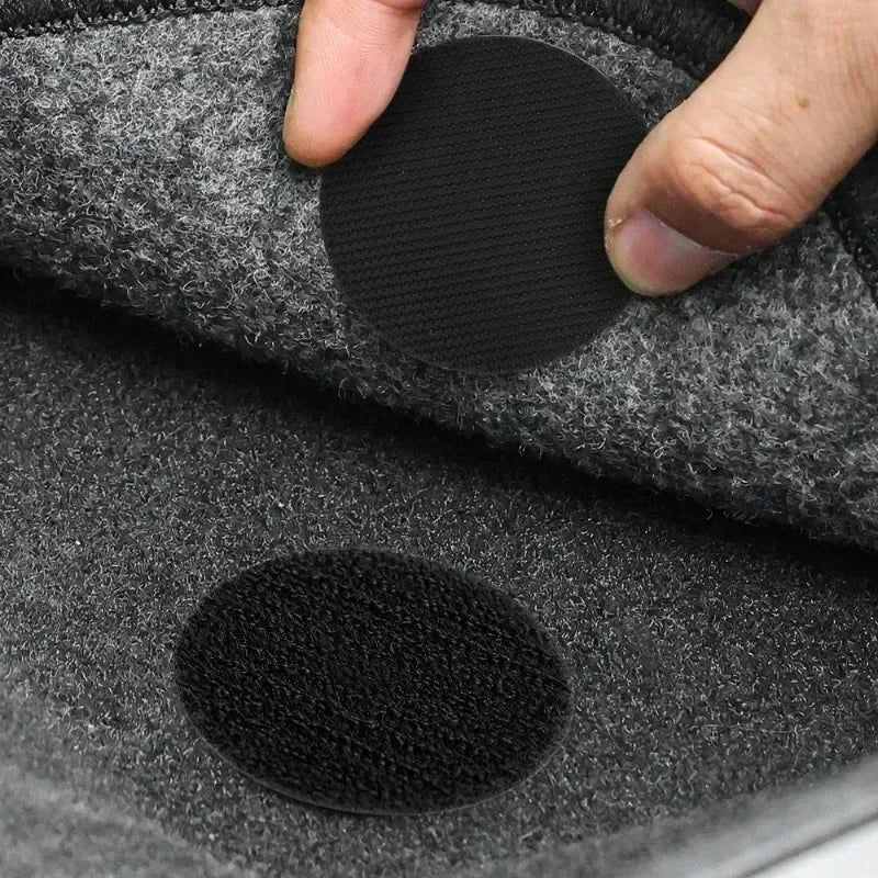 10-50pairs Carpet Mat Fixing Stickers Universal Car Foot Pad Invisible Non Slip Tape Nylon Magic Tape Auto Traceless Adhesive