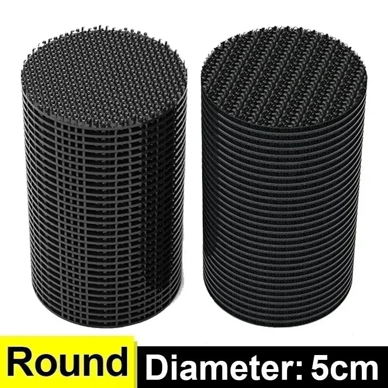 10-50pairs Carpet Mat Fixing Stickers Universal Car Foot Pad Invisible Non Slip Tape Nylon Magic Tape Auto Traceless Adhesive