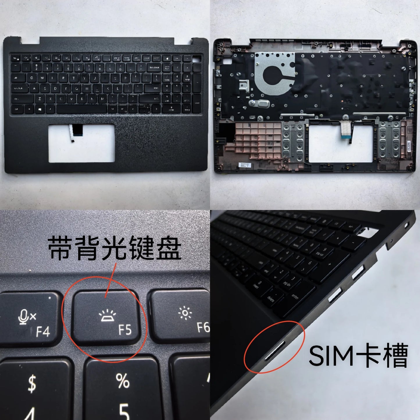 Backlit new laptop  for DELL Latitude 3540 3550 E3540 E3550  keyboard palmrest cover