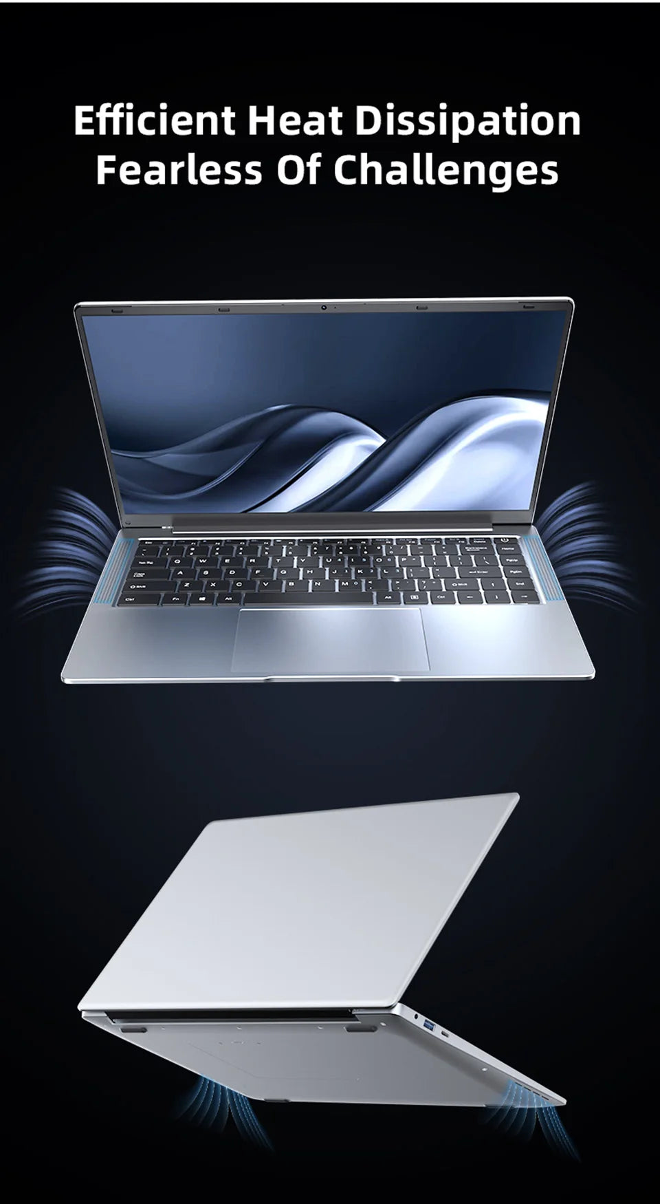 Xiaman 2026 Laptop Computer Windows 11 Intel Atom A3950 Notebook PC 12GB RAM 512GB 1TB 2TB SSD 1080P Office Study Computer PC