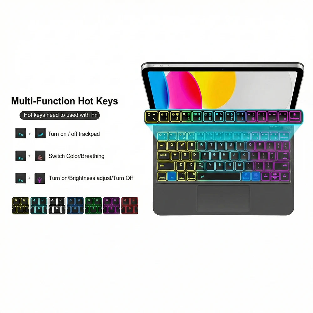 Magic Keyboard for iPad 11th Generation A16 2025 11"A3354 A3355 Keyboard Case for iPad 10th Gen 2022 10.9" A2696 A2757 Cover