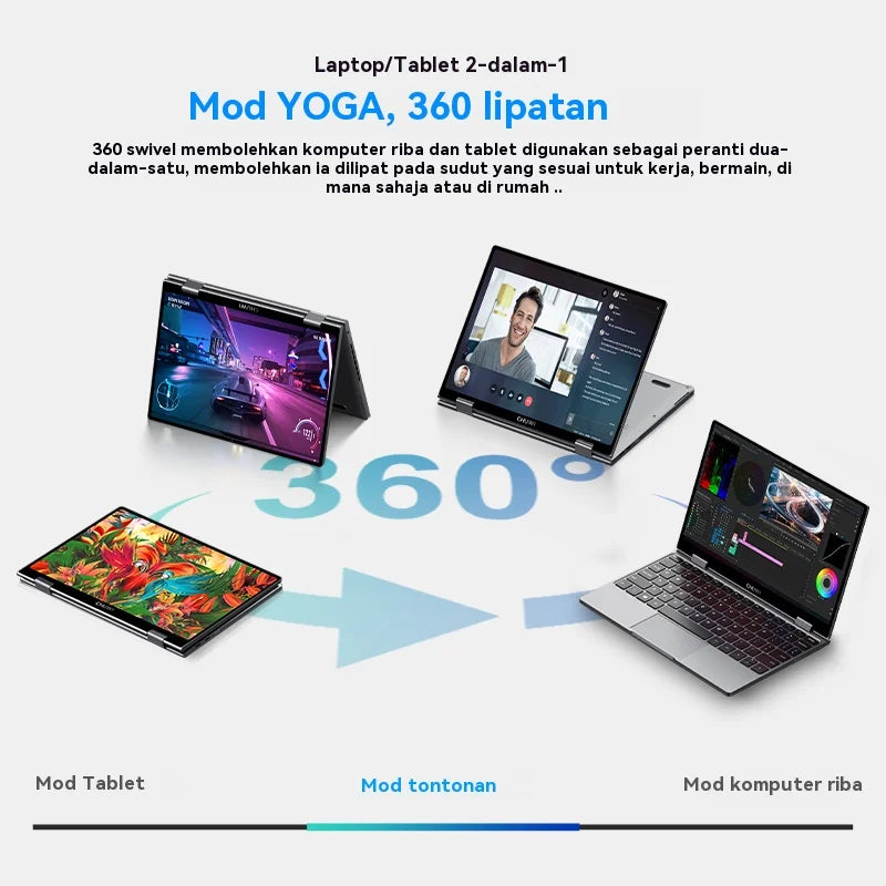 CHUWI Touch Screen Laptop MiniBook X 2-in-1 Laptop Intel N150 512GB ROM 16GB LPDDR5 10.51" 2K FHD IPS Windows 11 Work Notebook