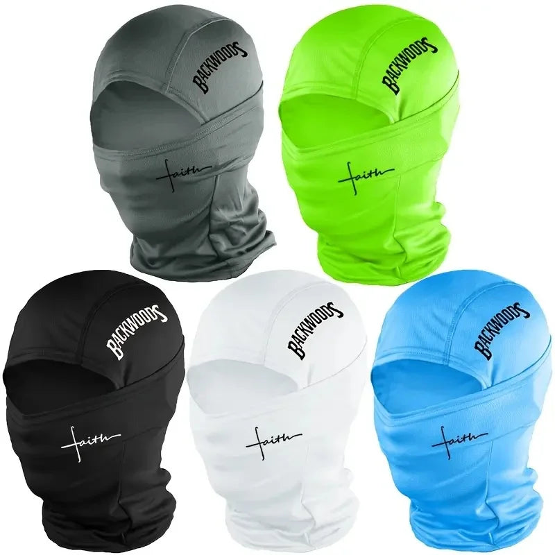 Unisex confidence letter printed windproof dustproof face mask for outdoor sports cycling and mountain climbing