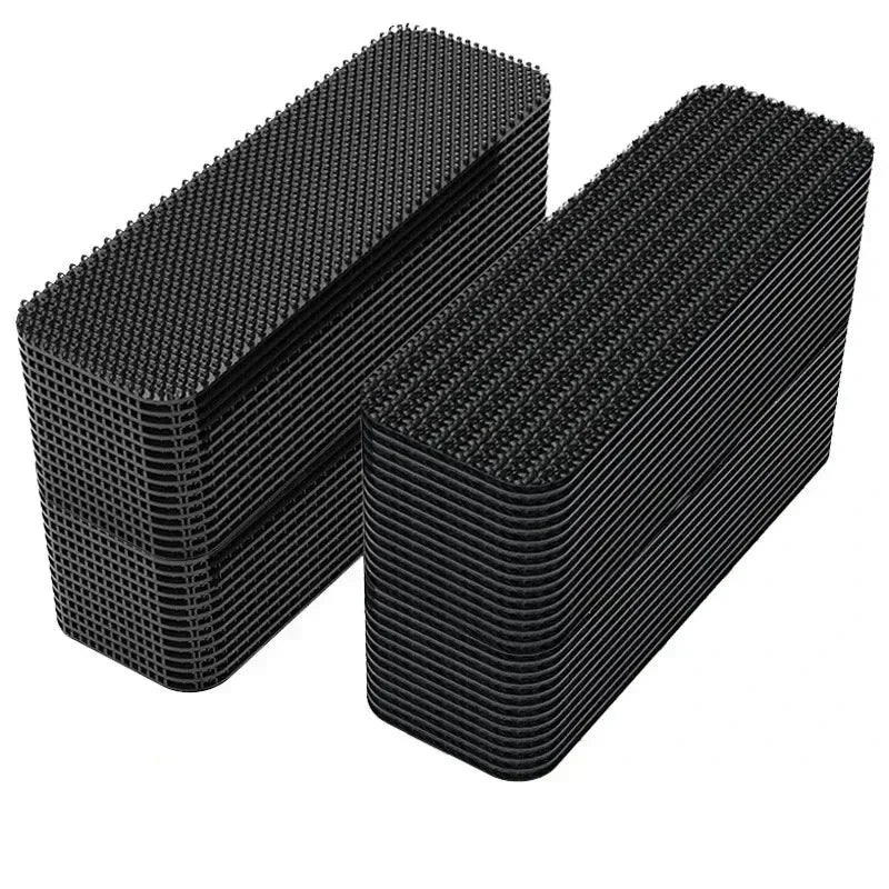 10-50pairs Carpet Mat Fixing Stickers Universal Car Foot Pad Invisible Non Slip Tape Nylon Magic Tape Auto Traceless Adhesive