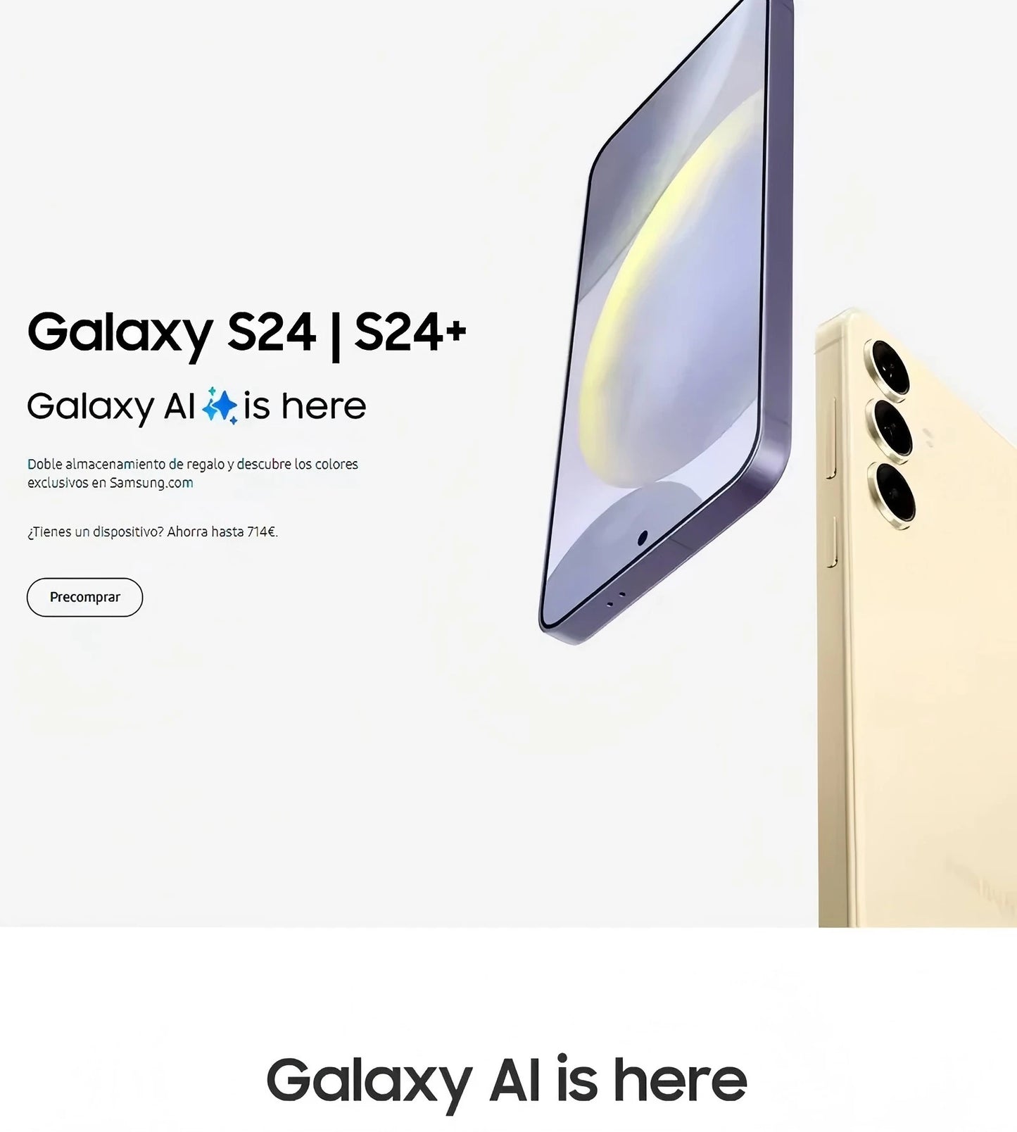 Refurbished Samsung Galaxy S24 5G 6.2" AMOLED ROM 256/512GB RAM 8GB Global Version Exynos NFC Original Android AI Cell Phone