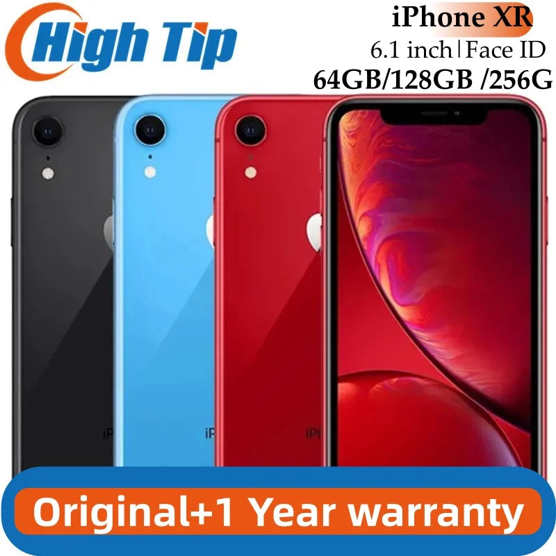 Apple iPhone XR xr Unlocked RAM 3GB ROM 64GB/128GB /256G Mobile Phone 4G LTE 6.1 Hexa-core 12MP Fingerprint  used Smartphone