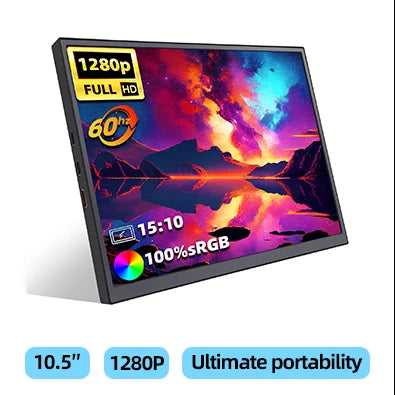 ZSUS 2160*1440  14-inch 2K Portable Monitor 60HZ For Laptop XBox PS4 / 5 Switch TV Box Cell Phone PC Extension  Mobile