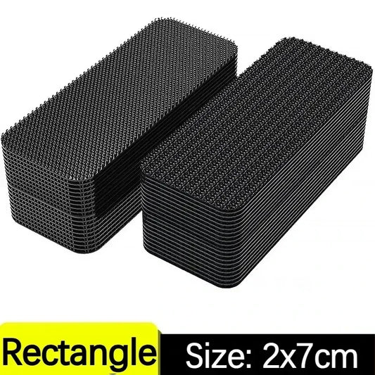 10-50pairs Carpet Mat Fixing Stickers Universal Car Foot Pad Invisible Non Slip Tape Nylon Magic Tape Auto Traceless Adhesive