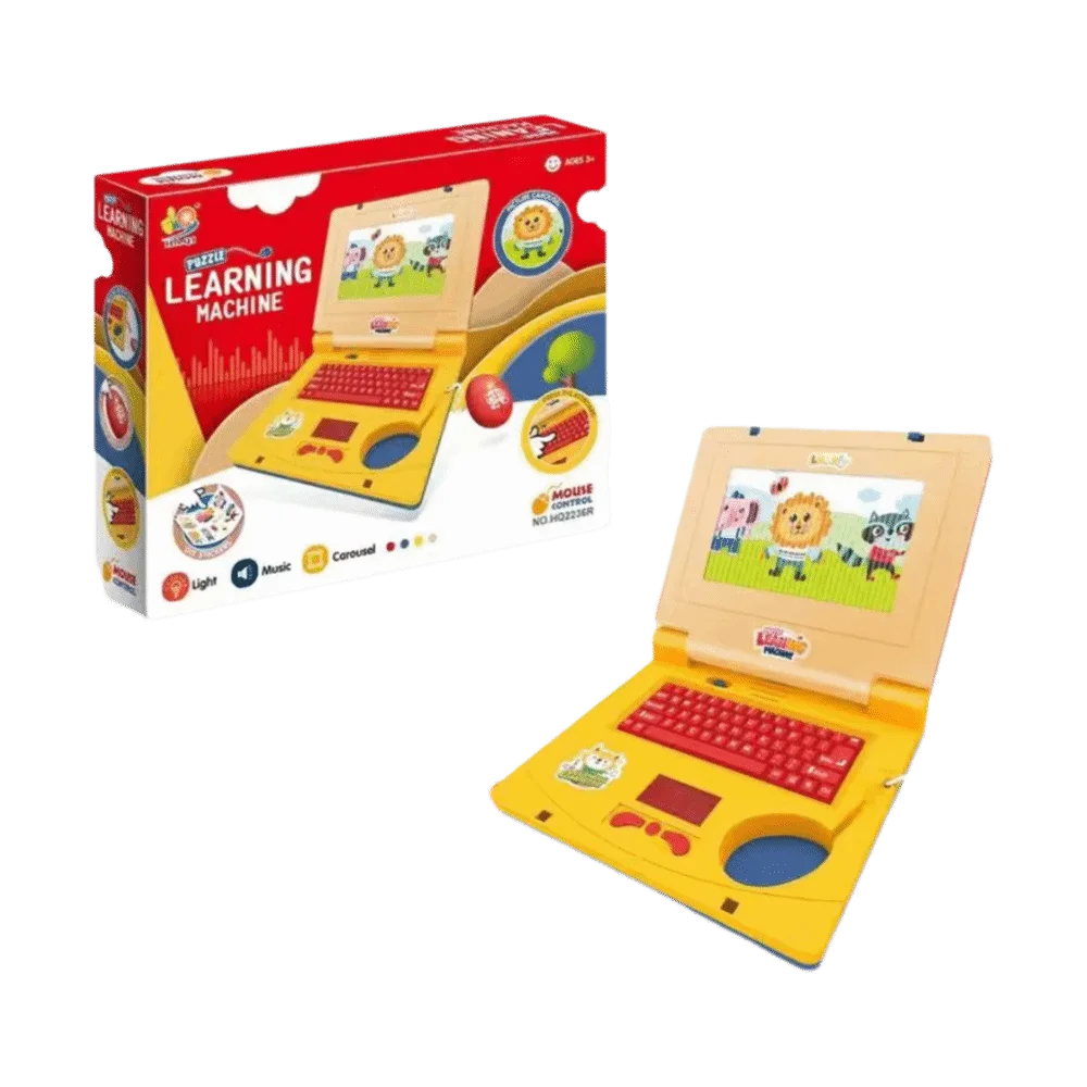 Plastic Toddler Educational Laptop LED Display Battery Mini Simulation Notebook Multi-function Music Function
