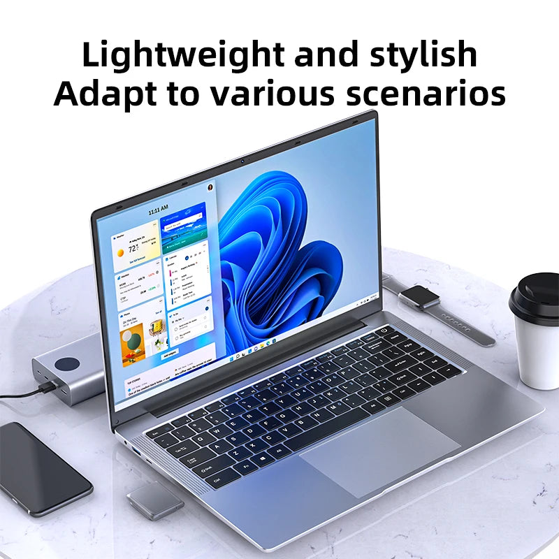 Xiaman 2026 Laptop Computer Windows 11 Intel Atom A3950 Notebook PC 12GB RAM 512GB 1TB 2TB SSD 1080P Office Study Computer PC
