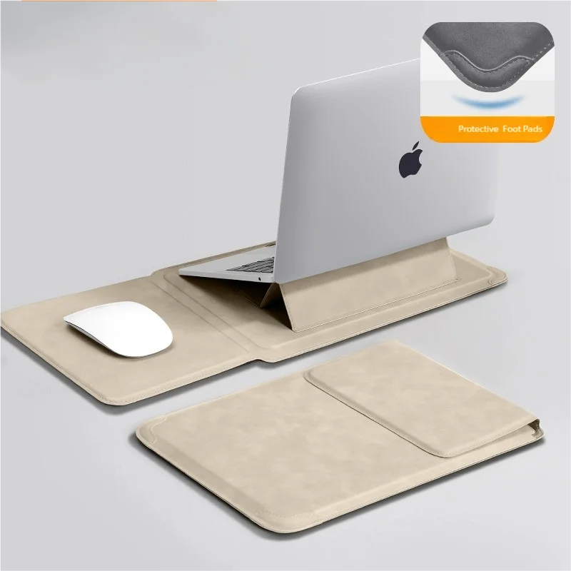 Laptop Sleeve Case 13 14 15 15.6 16Inch For Huawei HP DELL Bag For Macbook Air Pro 13 13.6 M4 Notebook Case with stand Men Women