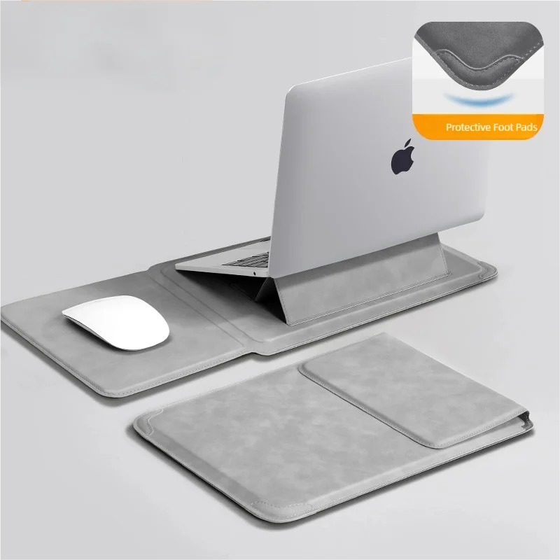 Laptop Sleeve Case 13 14 15 15.6 16Inch For Huawei HP DELL Bag For Macbook Air Pro 13 13.6 M4 Notebook Case with stand Men Women