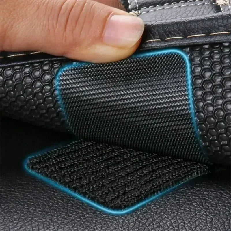 10-50pairs Carpet Mat Fixing Stickers Universal Car Foot Pad Invisible Non Slip Tape Nylon Magic Tape Auto Traceless Adhesive