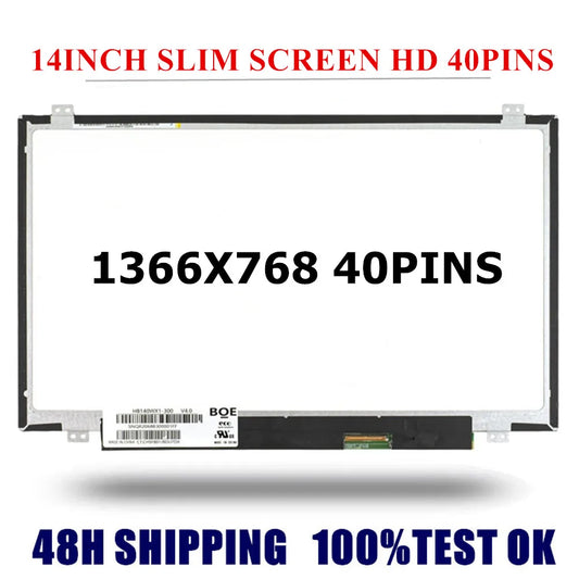 14'' Laptop LCD Screen HD Matrix HB140WX1-300 B140XTN02.3 B140XTN03.0 HB140WX1-400 HB140WX1-500 LP140WH2 TL S1 HB140WX1-600