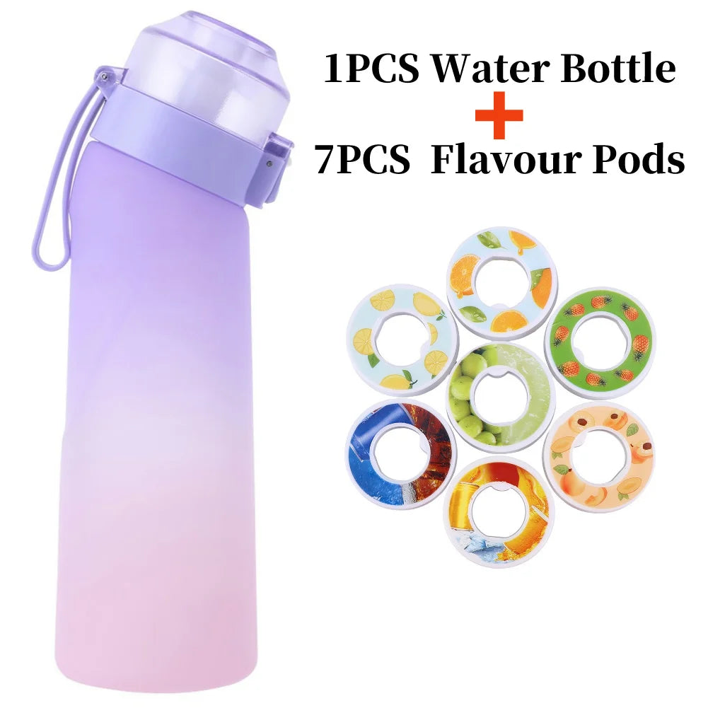 650ml Flavored Water Bottle Sports Alr Up Drinking Bottle 7 Fruit Fragrance Pods Water Cup Outdoor Sports Drink Water Bottle