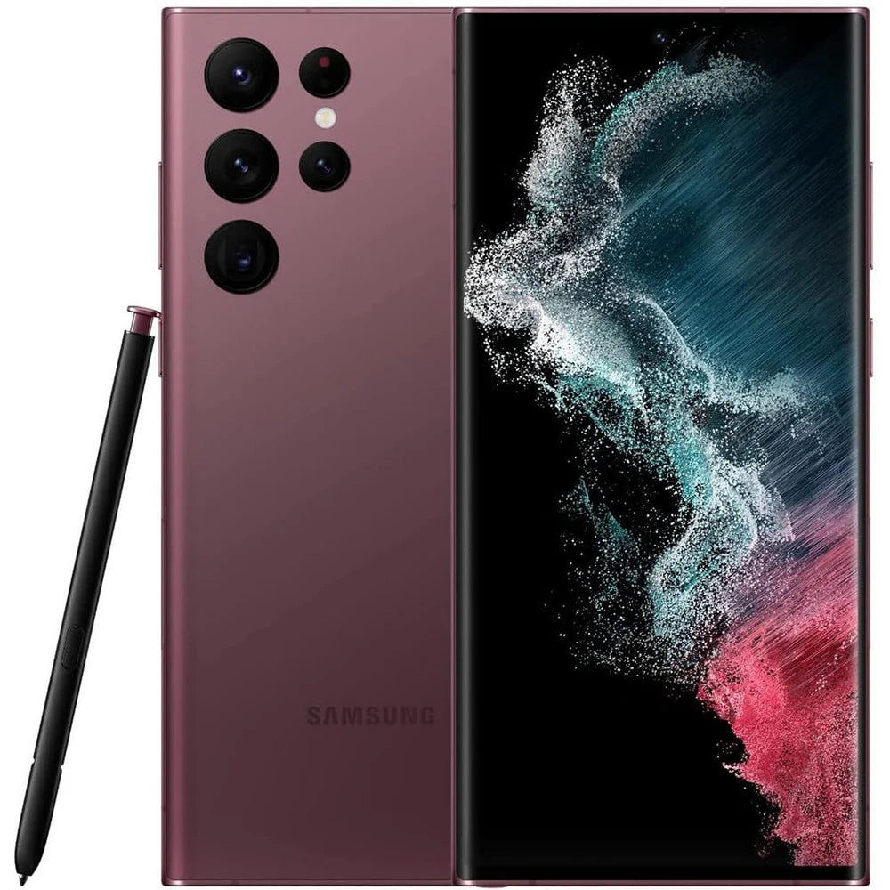Samsung Galaxy S22 Ultra 5G S908U1 8K Camera 6.8inch Screen 128G Original Unlocked Phone S22U US Version Refurbished Cell Phone