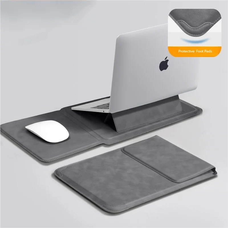 Laptop Sleeve Case 13 14 15 15.6 16Inch For Huawei HP DELL Bag For Macbook Air Pro 13 13.6 M4 Notebook Case with stand Men Women