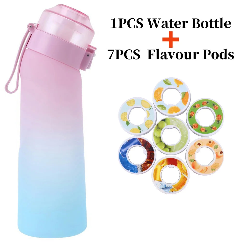 650ml Flavored Water Bottle Sports Alr Up Drinking Bottle 7 Fruit Fragrance Pods Water Cup Outdoor Sports Drink Water Bottle